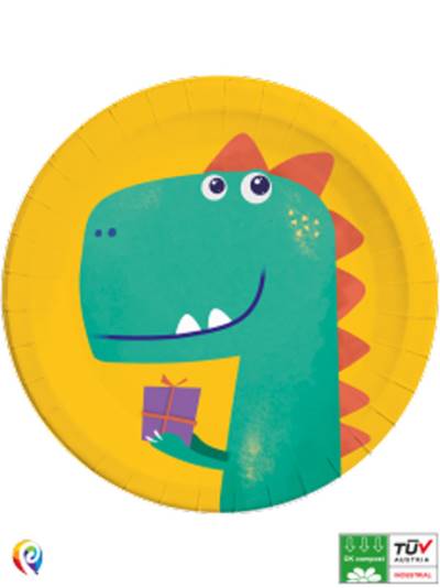 Dino Roar Compostable Paper Plates