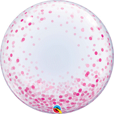 24 inch Pink Confetti dots