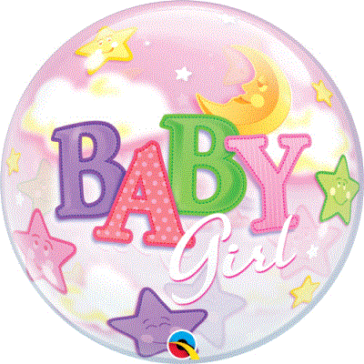 Baby Girl Moon and Stars