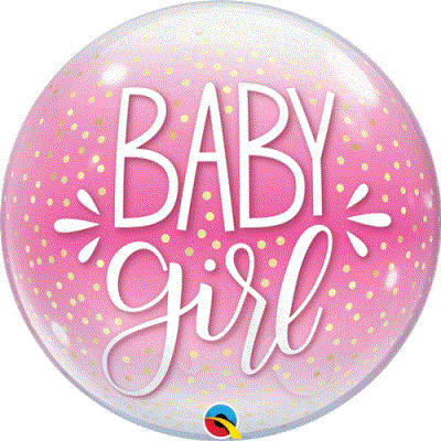 Baby Girl Pink and Confetti Dots