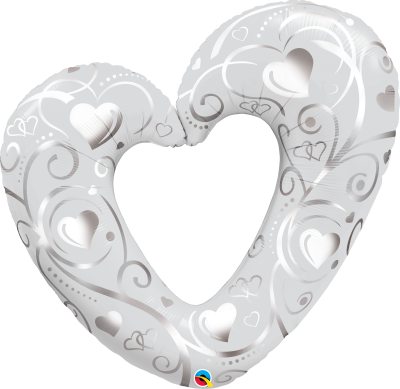 Hearts and Filigree Pearl White